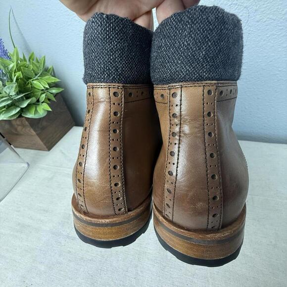 Warfield & Grand Porter Men’s Cap Toe Shoe Boot Chestnut Size 10.5 - Picture 4 of 10